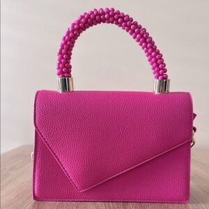 NWOT Beaded Pink Handbag